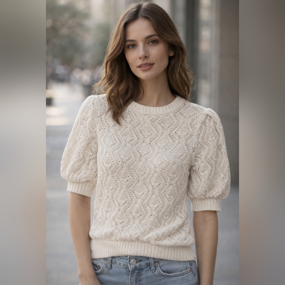 Zara cream knit sweater  S